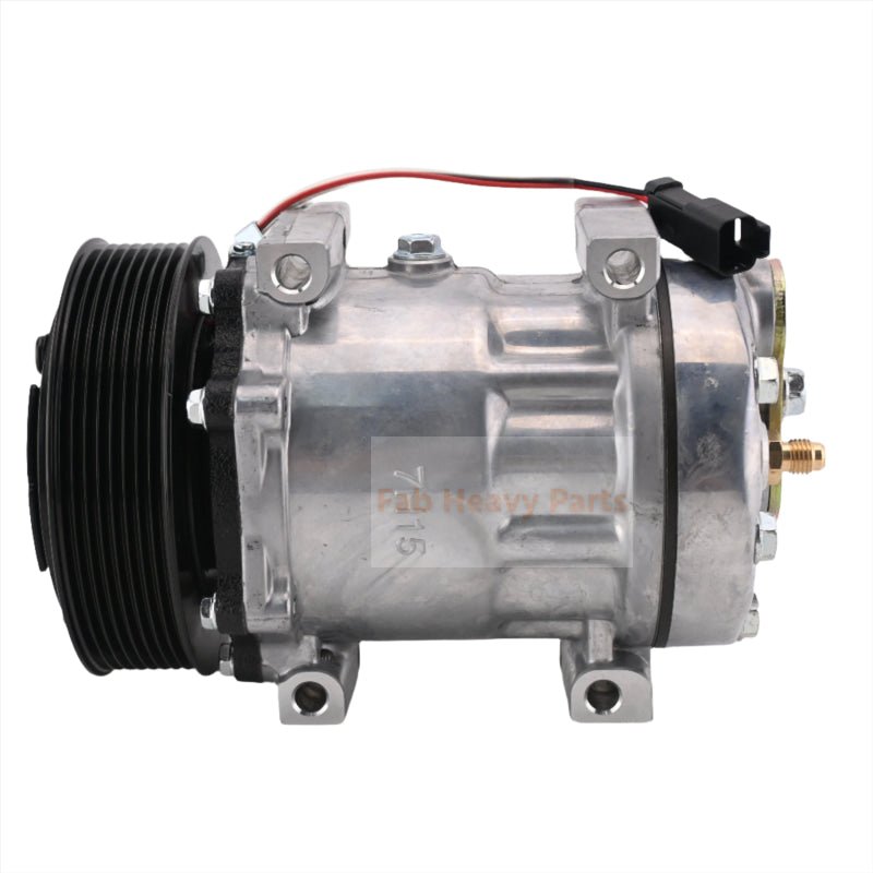 SD7H15 A/C Compressor 338 - 9098 3389098 Fits for Caterpillar CAT Engine C4.4 Backhoe Loader 416F 420F 428F 430F 432F 434F 444F 450F - Fab Heavy Parts