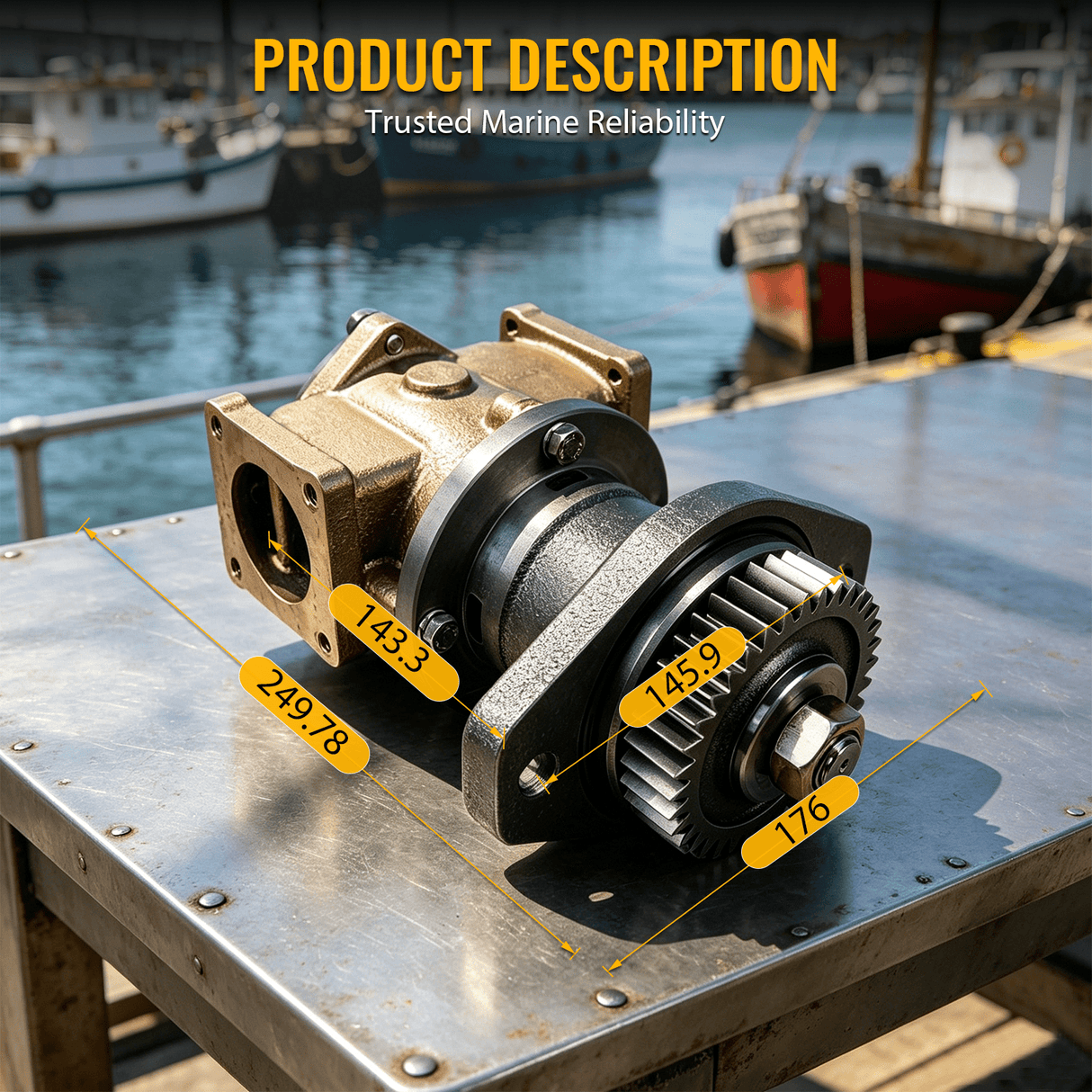 Sea Water Pump 2886308 G2607X for Cummins Engine QSB 7.0 ISL9 - Fab Heavy Parts