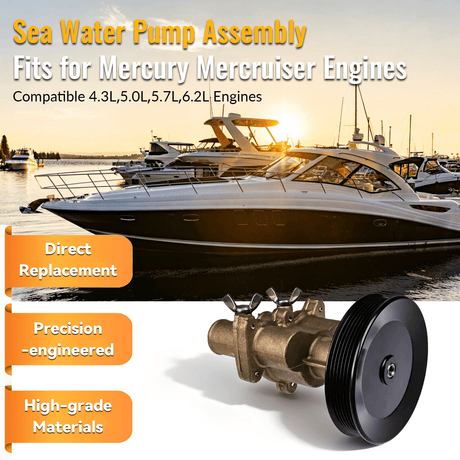 Sea Water Pump Assembly 46 - 8M0139995 468M0139995 8M0137216 46 - 8M0118067 Fits for Mercury Mercruiser Engines 4.3L 5.0L 5.7L 6.2L - Fab Heavy Parts
