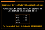 Secondary Driven Clutch Kit JN6 - G6270 - 00 Fits For Yamaha Golf Cart G2 - G22 1985 - 2007 - Fab Heavy Parts