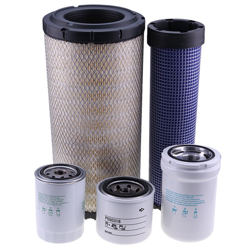 Service Filter Kit 59700 - 26112 HHTA0 - 59900 for Kubota Engine V3800 - TIEF4 Compact Track Loader SVL95 - 2S - Fab Heavy Parts