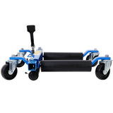 Set of 2 Car Dolly Hydraulic Tire Jack With Foot Pedal Lift 1,500Lbs - Blue - Fab Heavy Parts