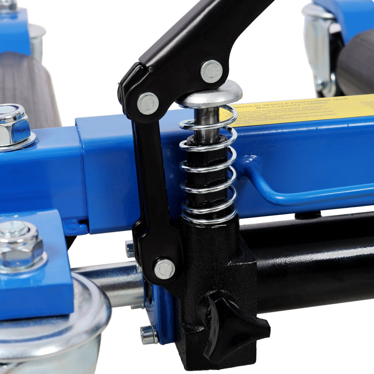 Set of 2 Car Dolly Hydraulic Tire Jack With Foot Pedal Lift 1,500Lbs - Blue - Fab Heavy Parts