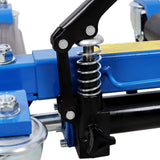 Set of 2 Car Dolly Hydraulic Tire Jack With Foot Pedal Lift 1,500Lbs - Blue - Fab Heavy Parts