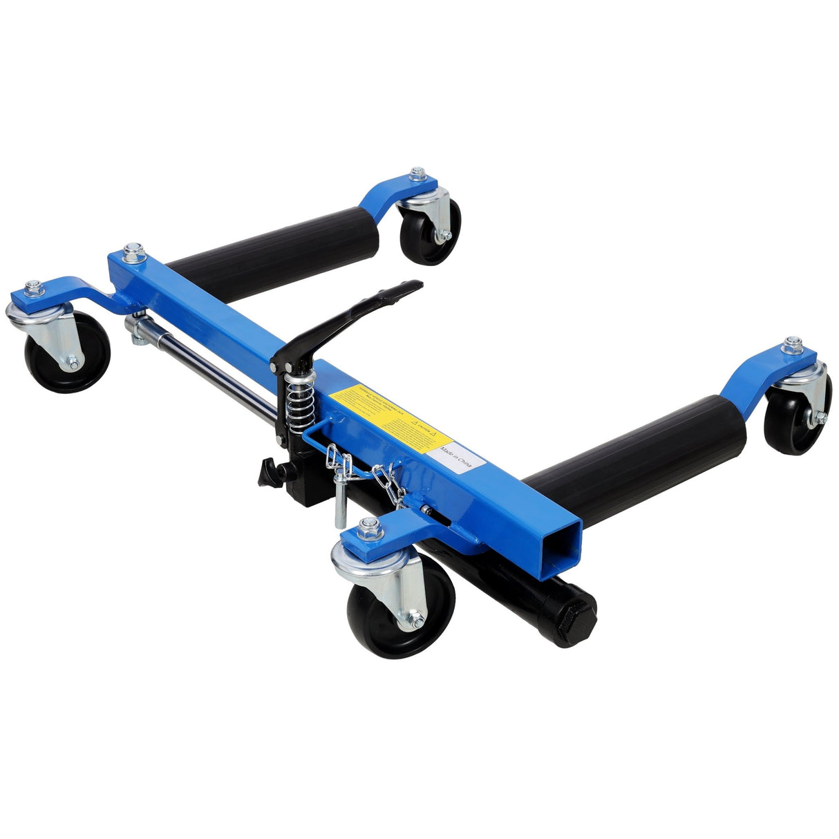 Set of 2 Car Dolly Hydraulic Tire Jack With Foot Pedal Lift 1,500Lbs - Blue - Fab Heavy Parts