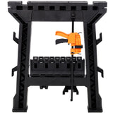 Set of 2 Folding Clamping Sawhorse Heavy Duty Clamping Sawhorse 2200 LBS Load Capacity - Fab Heavy Parts