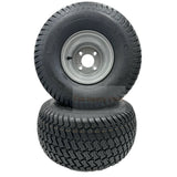 Set of 2 - Silver Tire 20x10.00 - 8 Lawn Mower Tire and Rim (Compatible with Husqvarna) - Fab Heavy Parts