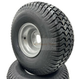 Set of 2 - Silver Tire 20x10.00 - 8 Lawn Mower Tire and Rim (Compatible with Husqvarna) - Fab Heavy Parts
