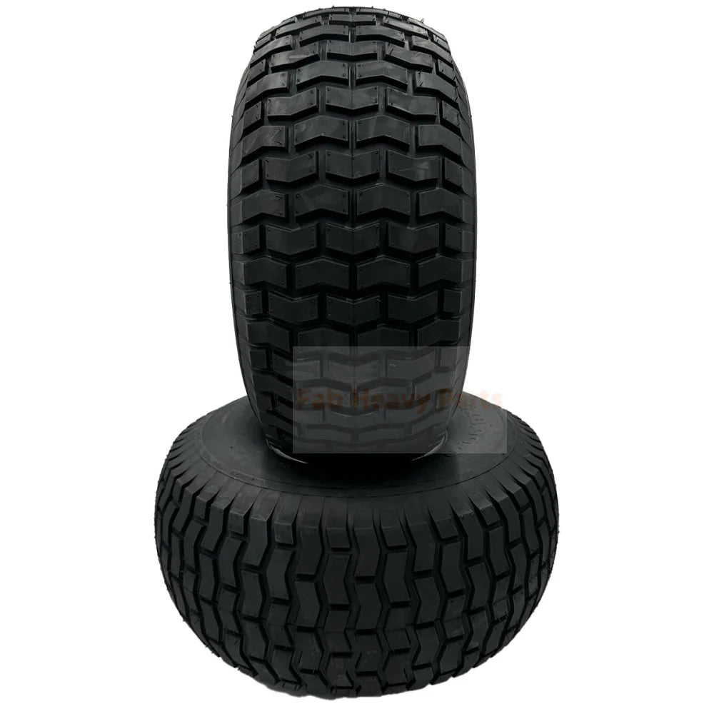 Set of 2 - Silver Tire 20x8.00 - 8 Lawn Mower Tire with Rim - Fits on 3/4 Inch Axle - Fab Heavy Parts