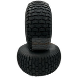 Set of 2 Silver Tire 20x8.00 - 8 Lawn Mower Tire with Rim Fits on 3/4 Inch Axle - Fab Heavy Parts