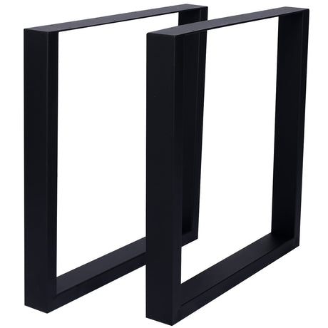 Set of 2 Square Table Legs 28"X24" Wide Metal Table Legs Heavy Duty Steel - Fab Heavy Parts