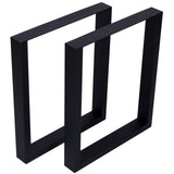 Set of 2 Square Table Legs 28"X24" Wide Metal Table Legs Heavy Duty Steel - Fab Heavy Parts