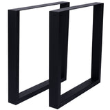 Set of 2 Square Table Legs 28"X35" Wide Metal Table Legs Heavy Duty Steel - Fab Heavy Parts