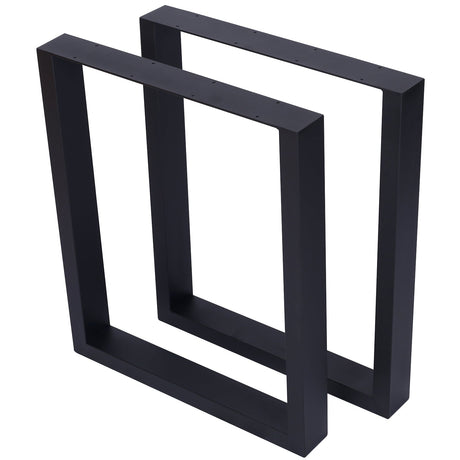 Set of 2 Square Table Legs 28"X35" Wide Metal Table Legs Heavy Duty Steel - Fab Heavy Parts