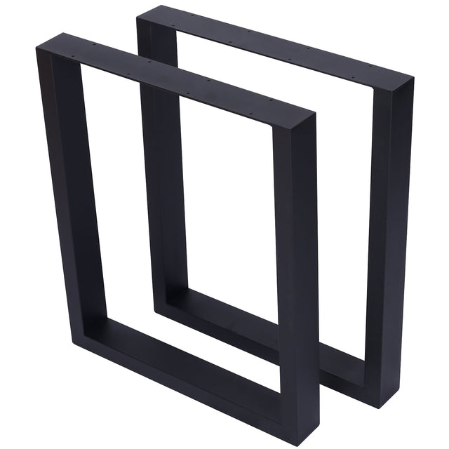 Set of 2 Square Table Legs 28"X35" Wide Metal Table Legs Heavy Duty Steel - Fab Heavy Parts