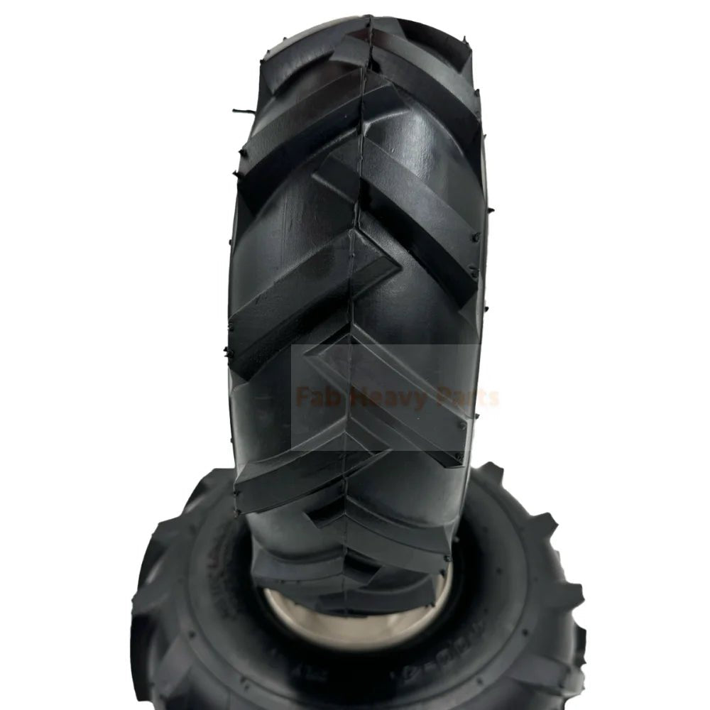 Set of 2 - Tire 11x4 - 4 Tiller Wheel - 3/4" Hub - Craftsman & Troy - Bilt Tiller Replacement - Fab Heavy Parts