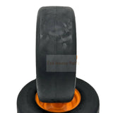 Set of 2 - Tire 13x5.00 - 6 Smooth Flat Free Lawn Mower Wheel Assembly - Fab Heavy Parts