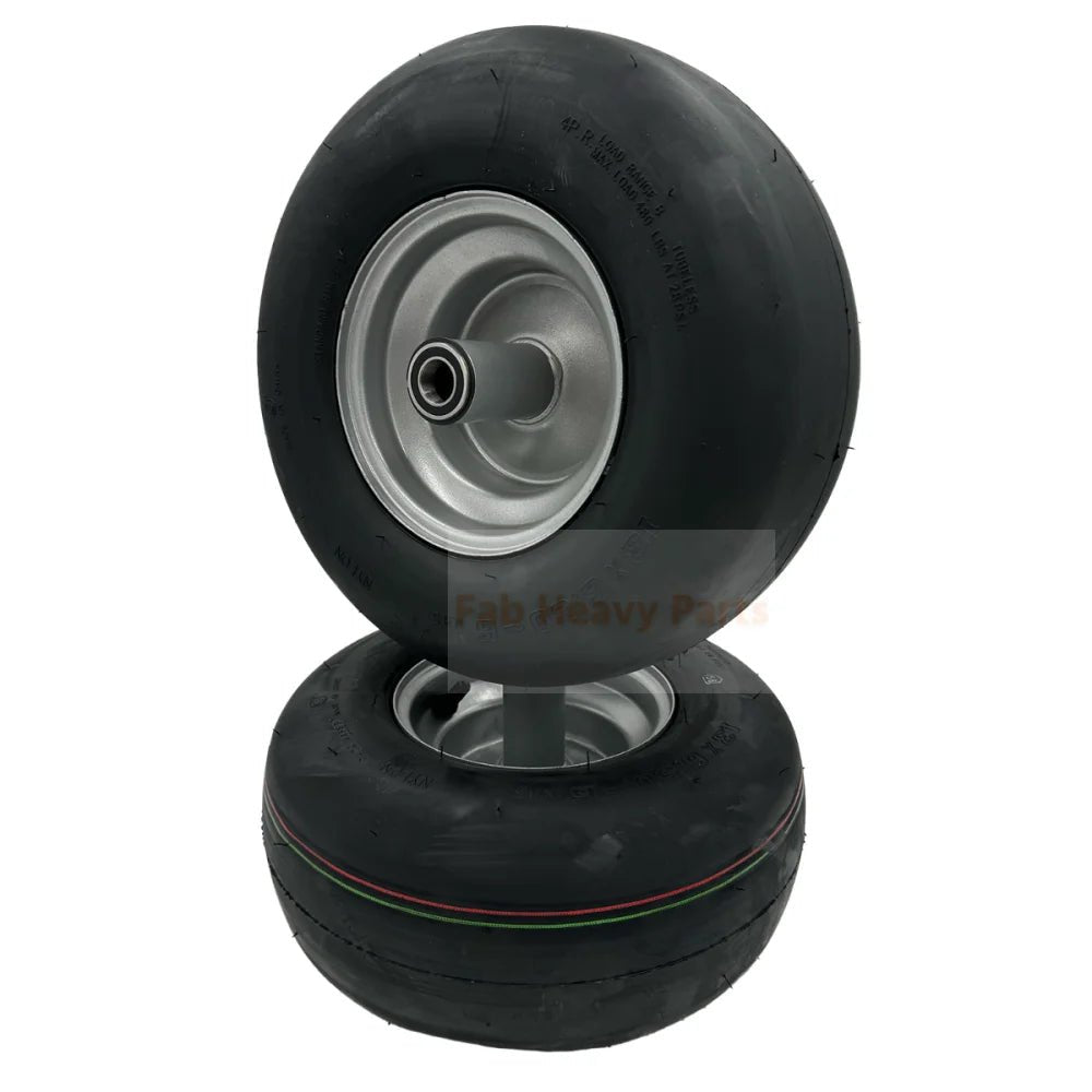 Set of 2 - Tire 13x6.50 - 6 Wheels Compatible with Hustler Part 604717 - Fab Heavy Parts