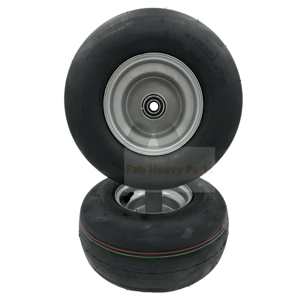 Set of 2 - Tire 13x6.50 - 6 Wheels Compatible with Hustler Part 604717 - Fab Heavy Parts