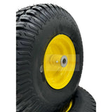 Set of 2 - Tire 15x6.00 - 6 Lawn Mower Wheel - 3/4 Inch Axle, Strong Turf - Fab Heavy Parts