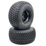 Set of 2 - Tire 18x8.50 - 8 Flat Black Grass Master Turf Wheel Assembly - Fab Heavy Parts