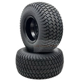 Set of 2 - Tire 18x8.50 - 8 Flat Black Grass Master Turf Wheel Assembly - Fab Heavy Parts