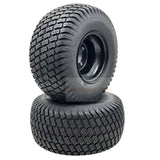 Set of 2 - Tire 18x8.50 - 8 Flat Black Grass Master Turf Wheel Assembly - Fab Heavy Parts