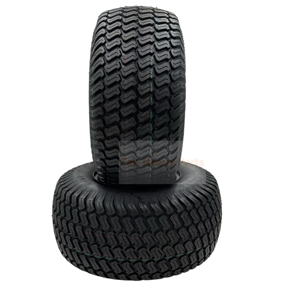 Set of 2 - Tire 18x8.50 - 8 Flat Black Grass Master Turf Wheel Assembly - Fab Heavy Parts