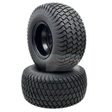 Set of 2 Tire 18x8.50 - 8 Flat Black Grass Master Turf Wheel Assembly - Fab Heavy Parts