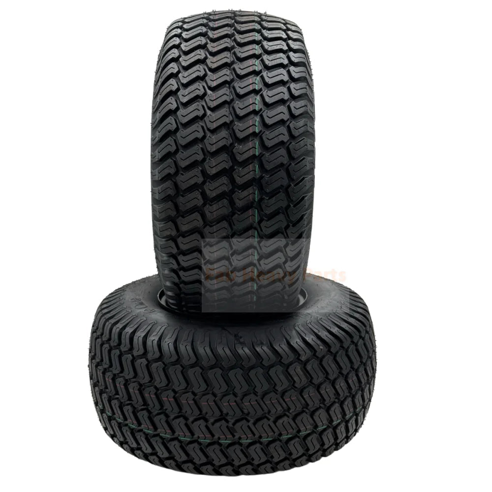 Set of 2 Tire 18x8.50 - 8 Flat Black Grass Master Turf Wheel Assembly - Fab Heavy Parts