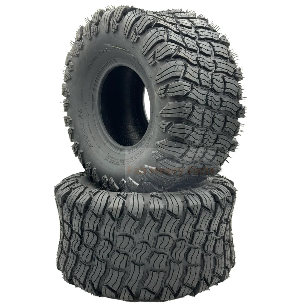 Set of 2 - Tire 20x10.00 - 8 4 - Ply Reaper Turf Tire - Fab Heavy Parts