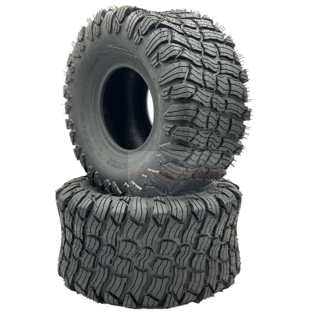 Set of 2 Tire 20x10.00 - 8 4 - Ply Reaper Turf Tire - Fab Heavy Parts