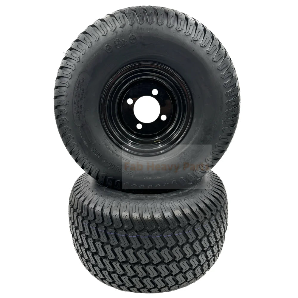 Set of 2 - Tire 20x10.00 - 8 Tire and Rim Compatible with Wright Stander - Fab Heavy Parts