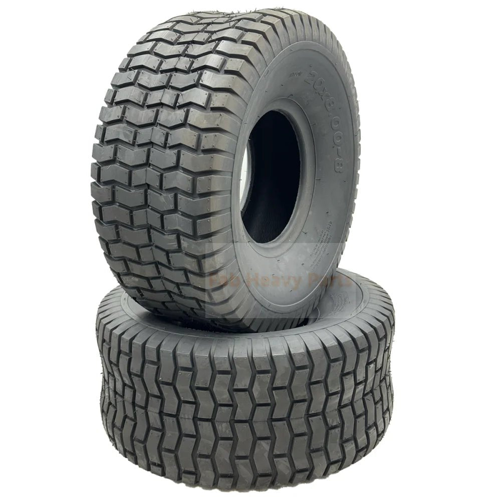 Set of 2 - Tire 20x8.00 - 8 4 Ply Turf Tire - Fab Heavy Parts