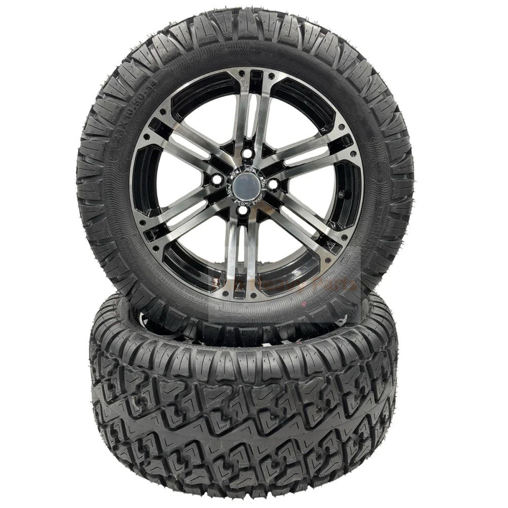 Set of 2 - Tire 23x10.50 - 14 Prowler Aluminum Wheel Assembly - Fab Heavy Parts