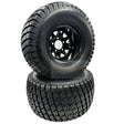 Set of 2 Tire 24x12.00 - 12 4 Ply Turf Tech Tire & Wheel Assembly - Fab Heavy Parts