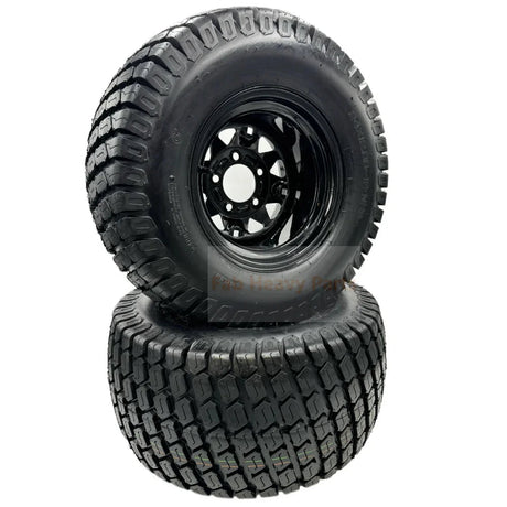 Set of 2 Tire 24x12.00 - 12 4 Ply Turf Tech Tire & Wheel Assembly - Fab Heavy Parts