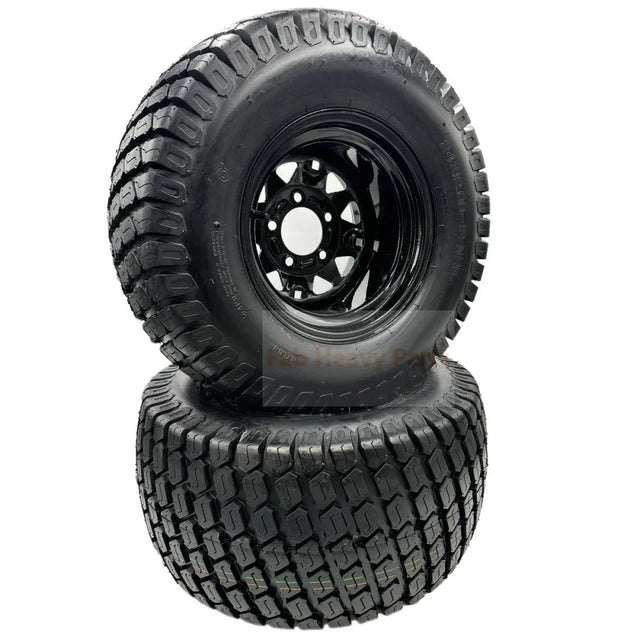 Set of 2 Tire 24x12.00 - 12 4 Ply Turf Tech Tire & Wheel Assembly - Fab Heavy Parts