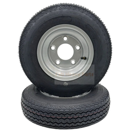 Set of 2 Tire 4.80x8 6 Ply Trailer Tire Assembly 16" - Fab Heavy Parts