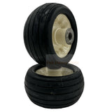 Set of 2 - Tire 6.25x3 Ribbed Flat Free Tire Assembly Fits for Toro 63 - 8400 - Fab Heavy Parts