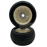 Set of 2 - Tire 6.25x3 Ribbed Flat Free Tire Assembly Fits for Toro 63 - 8400 - Fab Heavy Parts