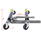 Set of 2 Wheel Dolly Car Skates Positioning Hydraulic Tire Jack Ratcheting Foot Pedal Lift 1,250lbs Capacity - Fab Heavy Parts