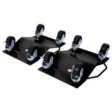 Set of 4 Heavy Duty 4 Tire Wheel Dolly Car Stakes 6000lbs Capacity - Black - Fab Heavy Parts