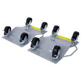 Set of 4 Heavy Duty 4 Tire Wheel Dolly Car Stakes 6000lbs Capacity - Gray Steel - Fab Heavy Parts