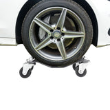 Set of 4 Heavy Duty 4 Tire Wheel Dolly Car Stakes 6000lbs Capacity - Gray - Fab Heavy Parts