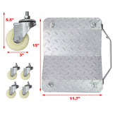 Set of 4 Heavy Duty 4 Tire Wheel Dolly Car Stakes 6000lbs Capacity - Gray - Fab Heavy Parts