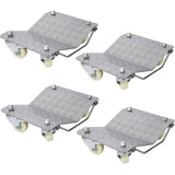 Set of 4 Heavy Duty 4 Tire Wheel Dolly Car Stakes 6000lbs Capacity - Gray - Fab Heavy Parts