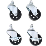 Set of 4 Heavy Duty 4 Tire Wheel Dolly Car Stakes 6000lbs Capacity - Red - Fab Heavy Parts