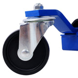 Set of 4 Wheel Dolly Car Skates Vehicle Positioning Hydraulic Tire Jack Ratcheting Foot Pedal Lift Hydraulic Car Wheel Dolly 1250lbs - Blue - Fab Heavy Parts