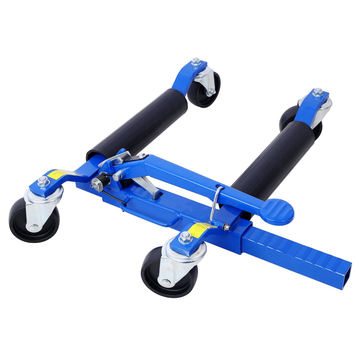Set of 4 Wheel Dolly Car Skates Vehicle Positioning Hydraulic Tire Jack Ratcheting Foot Pedal Lift Hydraulic Car Wheel Dolly 1250lbs - Blue - Fab Heavy Parts